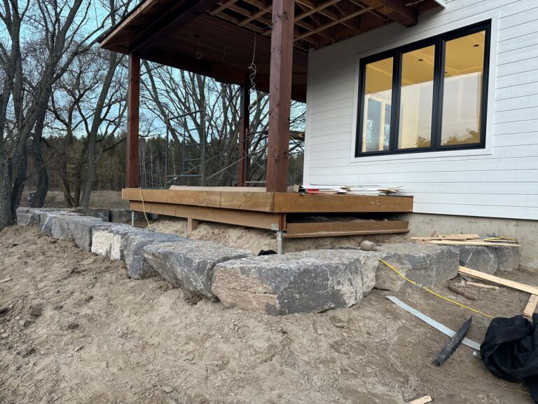 Large Rock Hardscaping and Landscaping